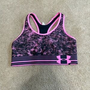 Under‎ Armour Black and Pink Racerback Bra